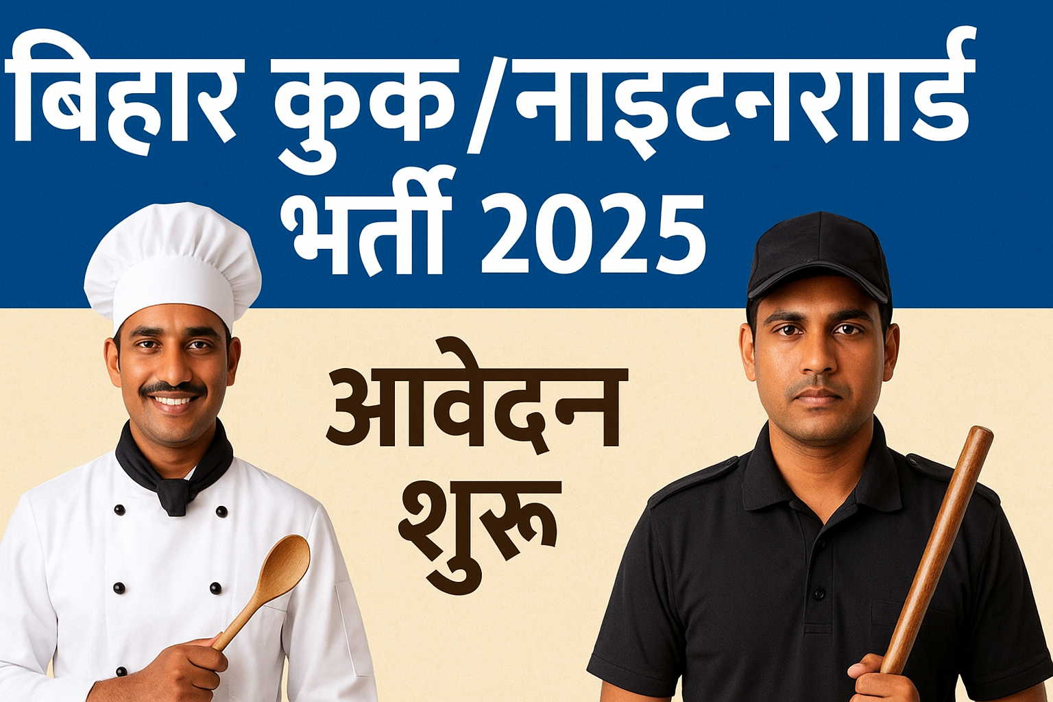 बिहार कुक/नाइटगार्ड भर्ती 2025