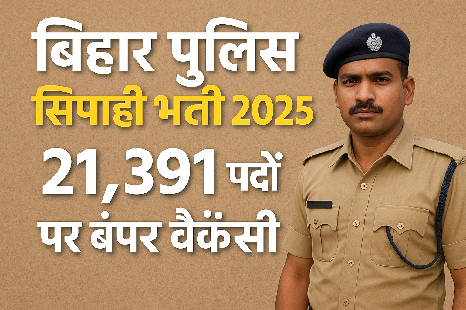 बिहार पुलिस सिपाही भर्ती 2025