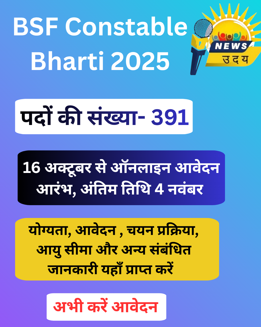 BSF Constable Bharti 2025