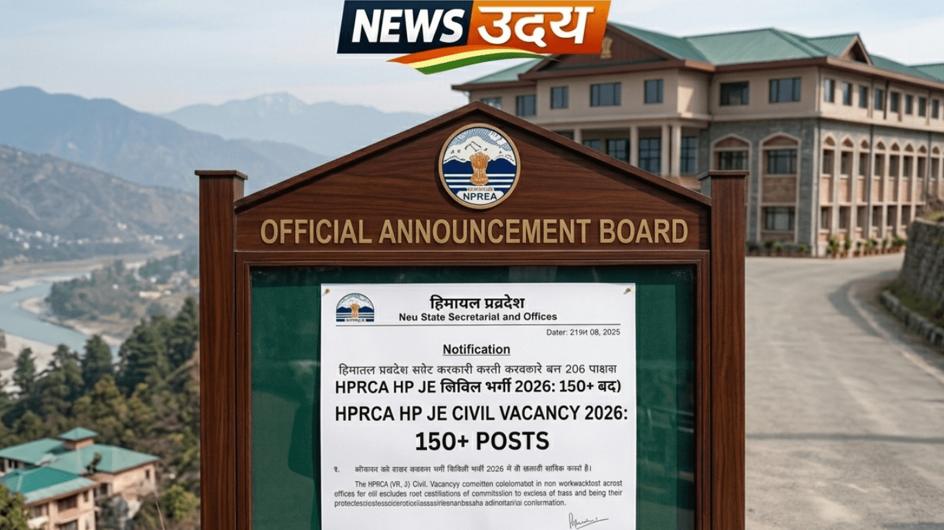HPRCA HP JE Civil Vacancy 2026