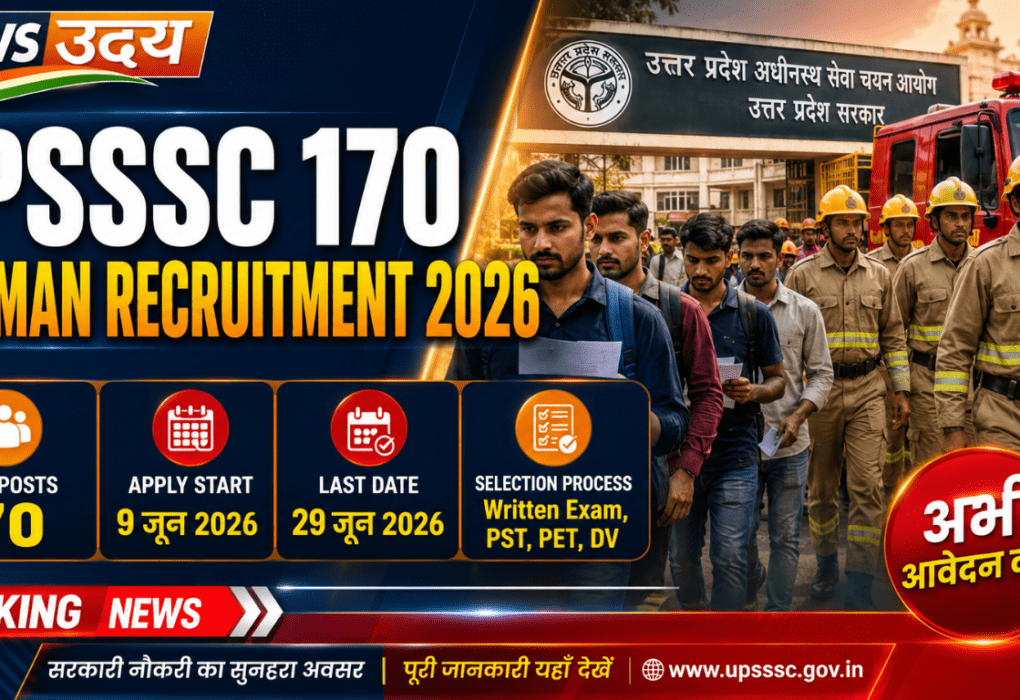 UPSSSC 170 Fireman Recruitment 2026