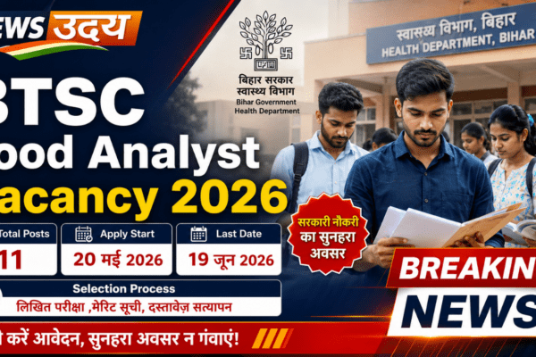 BTSC Food Analyst Vacancy 2026