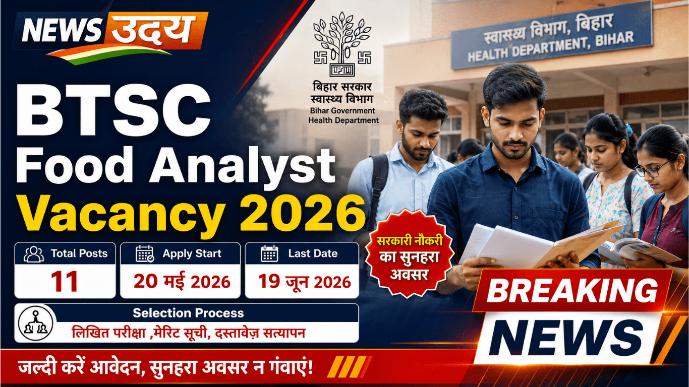 BTSC Food Analyst Vacancy 2026