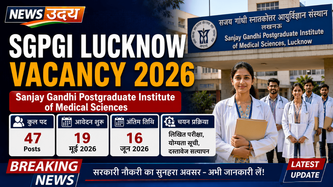 SGPGI Lucknow Vacancy 2026