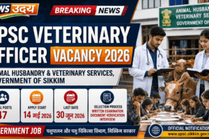 SPSC Veterinary Officer Vacancy 2026