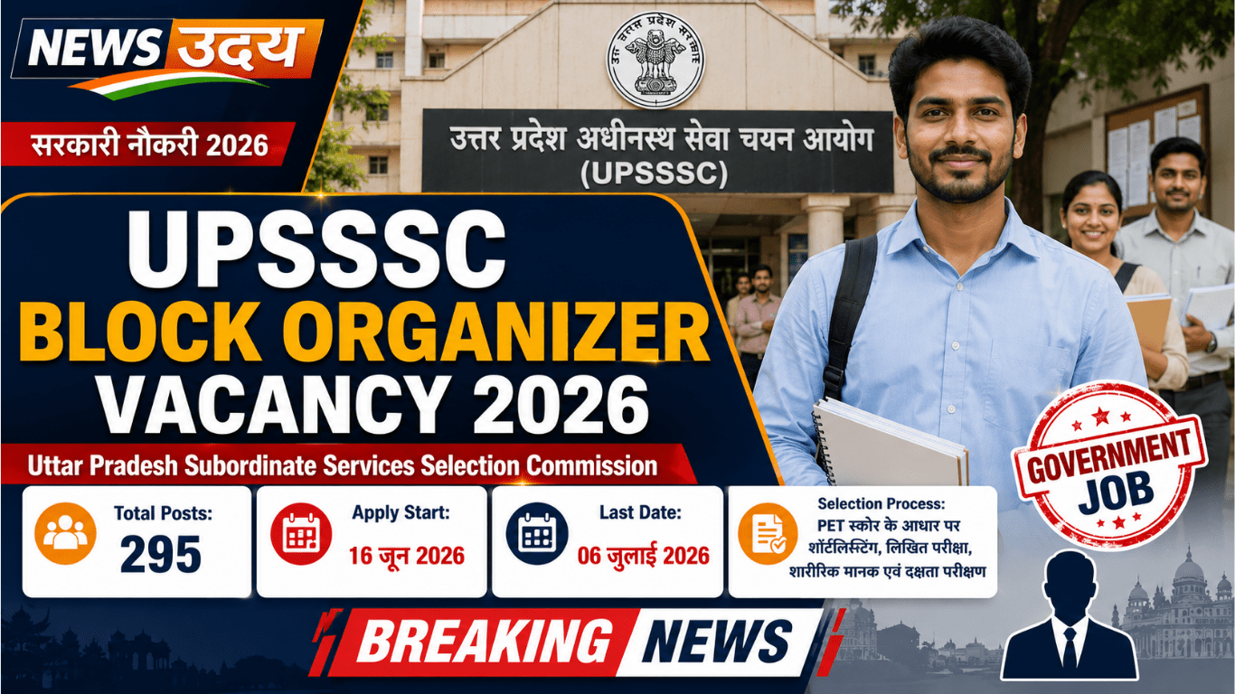 UPSSSC Block Organizer Vacancy 2026