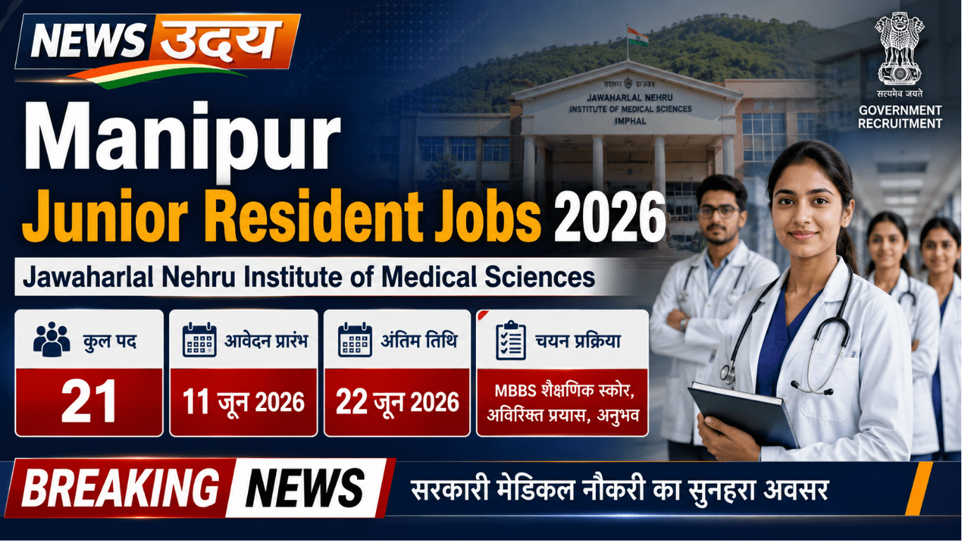 Manipur Junior Resident Jobs 2026